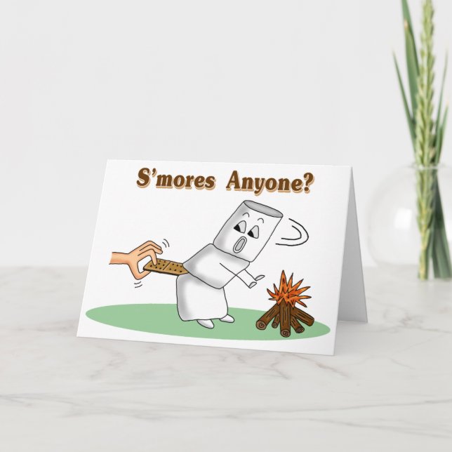 Funny Birthday Card: S'mores Anyone? Card (Front)