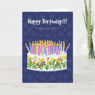Funny Birthday Card   Too Many Candles