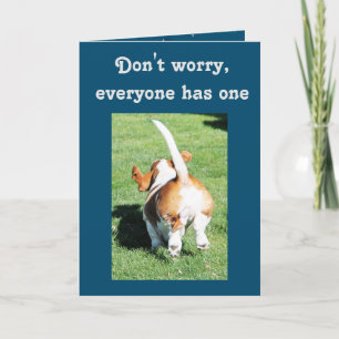 Funny Birthday Card with Cute Basset Hound
