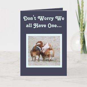Funny Birthday Card With Cute Basset Hounds