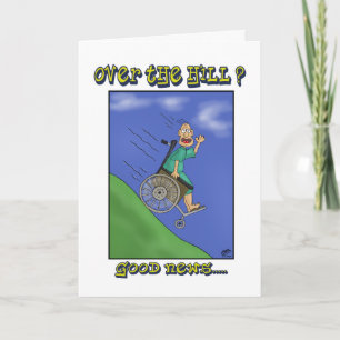 Funny Birthday Cards: All down hill Card
