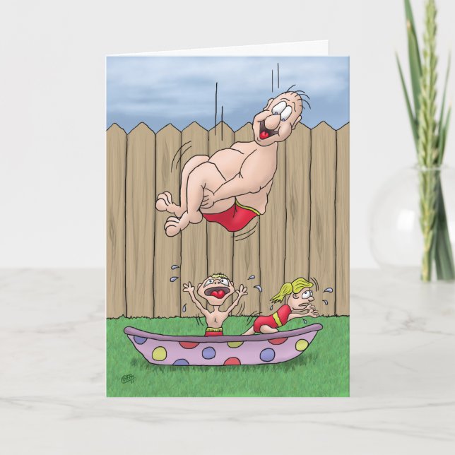Funny Birthday Cards: Big Splash Card (Front)