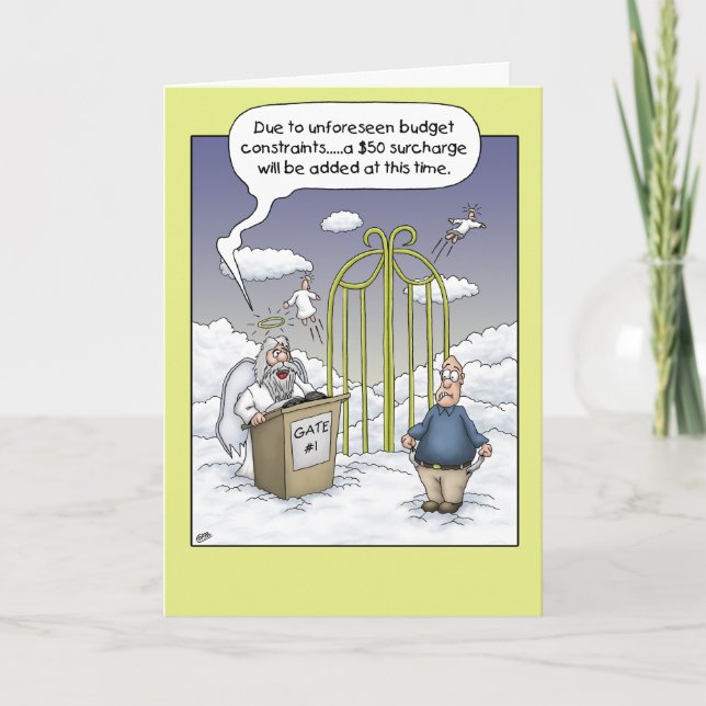 Funny Birthday Cards: Budget Constraints Card (Front)