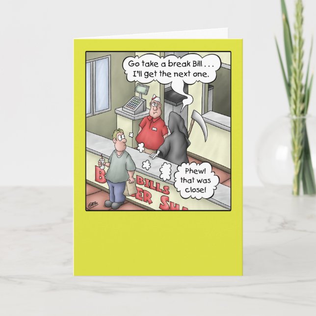 Funny Birthday Cards: Burger Bash 2 Card (Front)