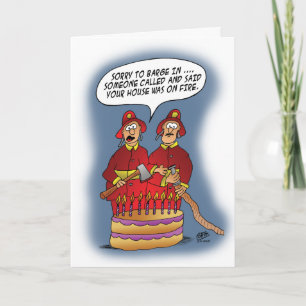 Funny Birthday Cards: Fire Alarm Card