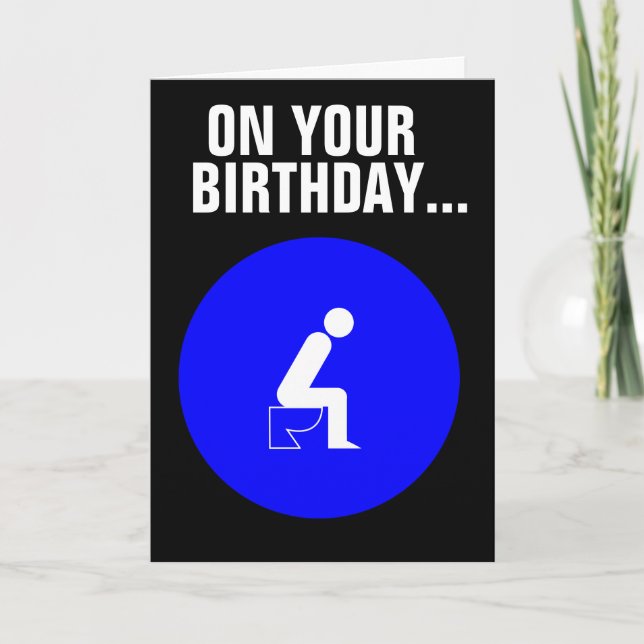 FUNNY BIRTHDAY CARDS GOOD BOWEL MOVEMENTS (Front)