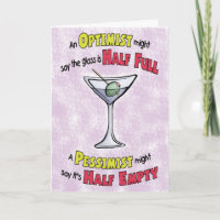 Funny Birthday Cards: Martini Philosophy