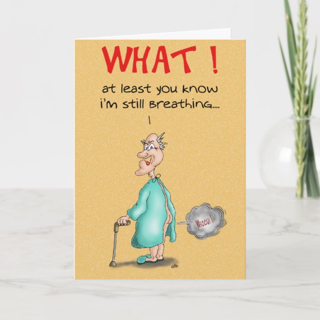 Funny Birthday Cards: Old Fart Card (Front)