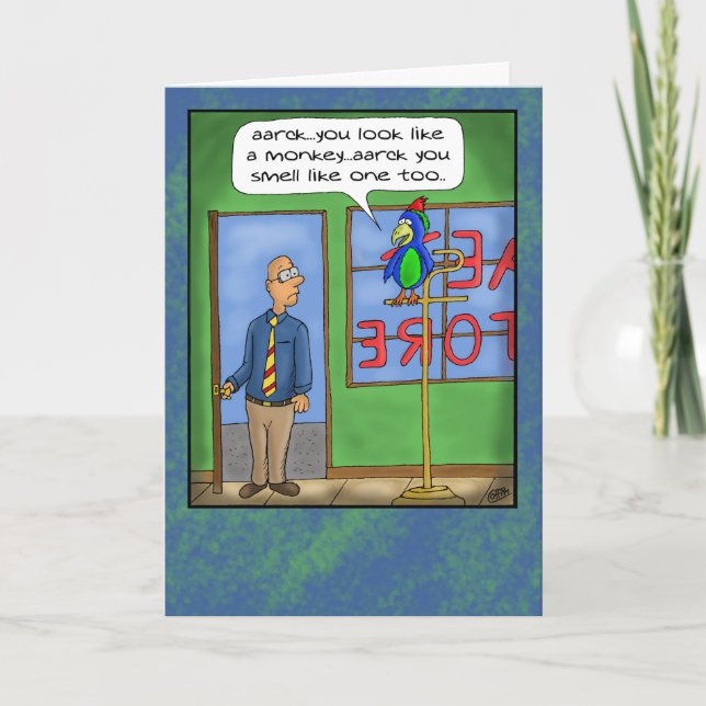 Funny Birthday Cards: Pet Shop Card (Front)