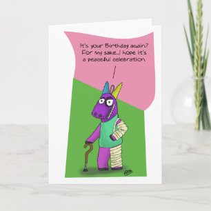 Funny Birthday Cards: Pinata Abuse Card