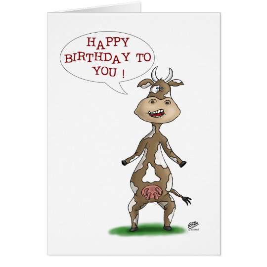 Funny Birthday Cards: Udderly Fantastic Birthday Card | Zazzle.co.uk