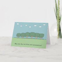 Funny Birthday Cartoon Trees And Encouraging Wish