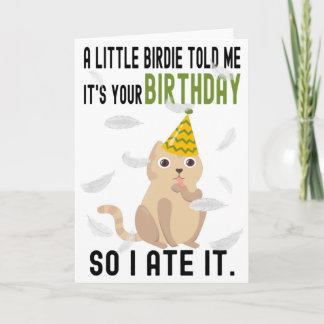 Funny Birthday Cat Lover Gift, Cat Birthday Card