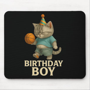 Funny Birthday Cat Playing Sketll – Slam Dunk Kity Mouse Mat