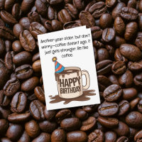 Funny Birthday Coffee Cup Card: Brew-tiful Wishes 