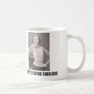 Funny birthday coffee mugs, Retro housewife Mug