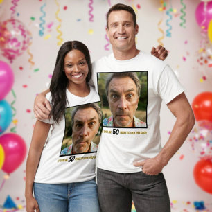 Funny Birthday Crew Photo Age Fun Hilarious  T-Shirt
