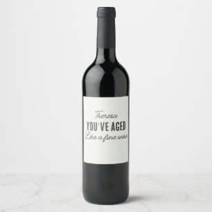 Funny Birthday Custom Fine  Wine Label