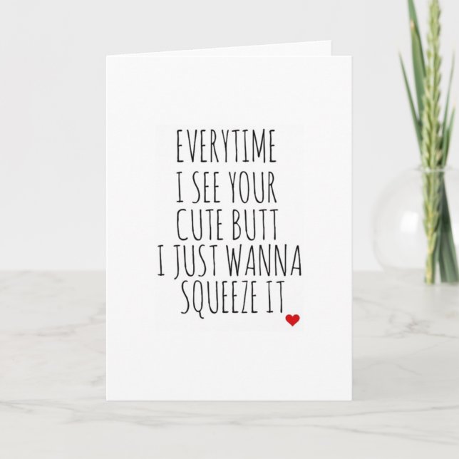 funny birthday cute butt love bestselling holiday card (Front)