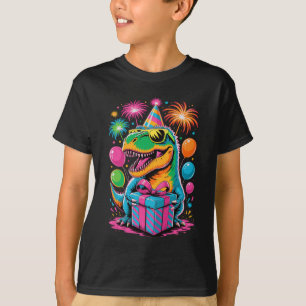 Funny Birthday Dinosaur Party T-Rex Retro Dinosaur T-Shirt