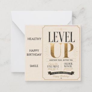 Funny birthday for friends – Age level unlocked Card