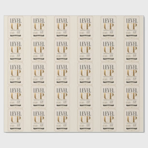 Funny birthday for friends – Age level unlocked Wrapping Paper