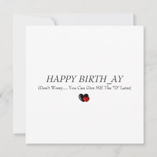 Funny Birthday for husband\ boyfriend rude card