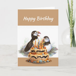 Funny Birthday Friend - Puffin Bird Collection Card