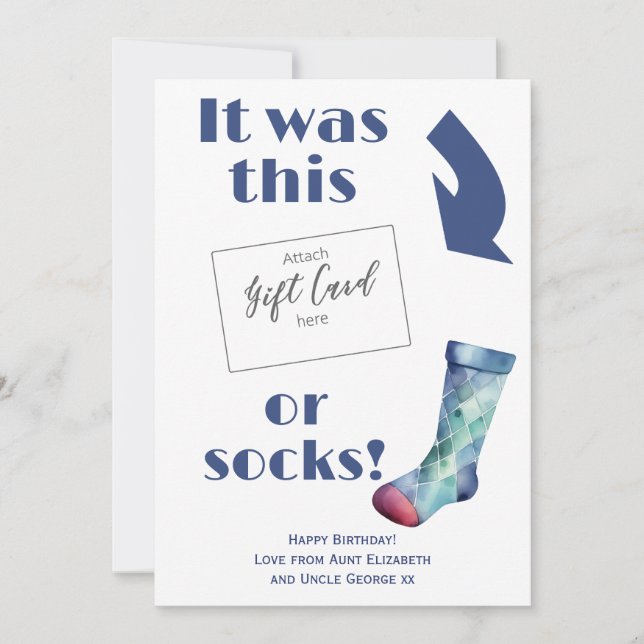 Funny Birthday Gift Card Voucher Holder (Front)