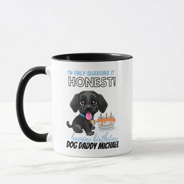 Funny Birthday Gift for Black Labrador DOG Mum Dad Mug (Left)