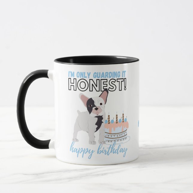 Funny Birthday Gift for French Bulldog Mum Dad Mug (Left)
