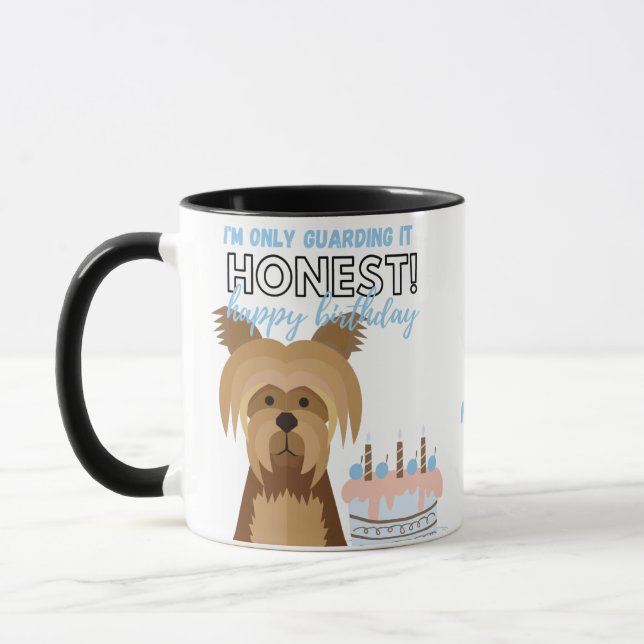 Funny Birthday Gift for Yorkshire Terrier Mum Dad Mug (Left)