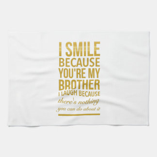 Funny birthday gifts for brothers from big sister tea towel