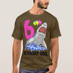 Funny Birthday Girl 6 Shark s Women Celebration Gi T-Shirt