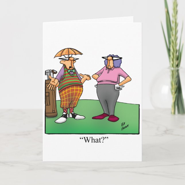 Funny Birthday Golf Humor Card For Him (Front)