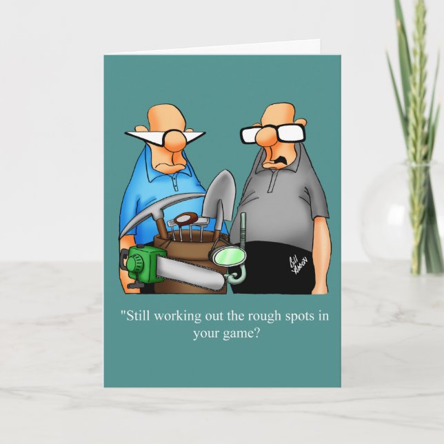 Funny Birthday Golf Humour Card For Him (Front)