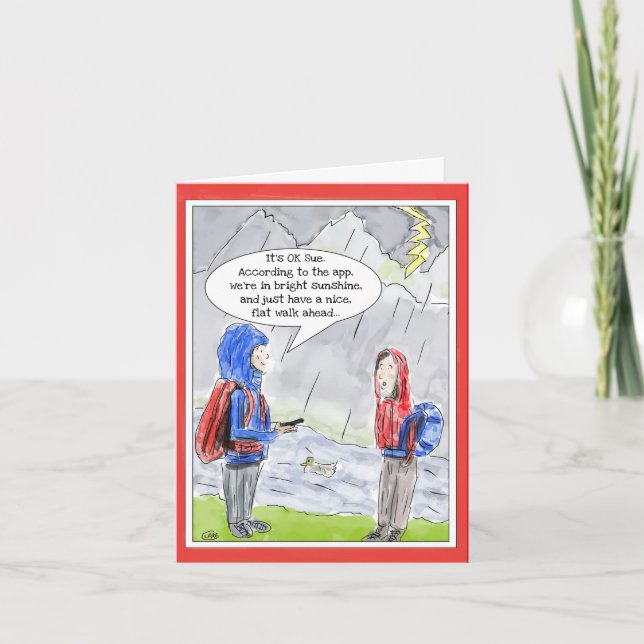 Funny Birthday Greeting Card for Outdoorsy People (Front)