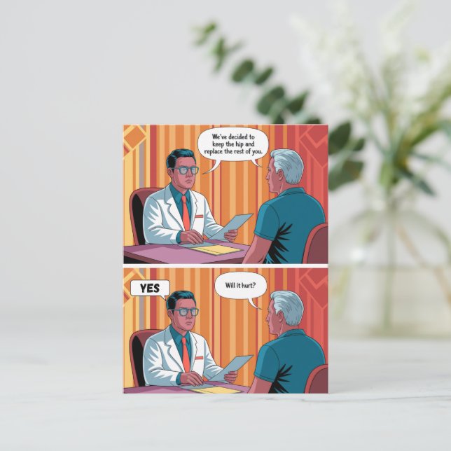 Funny Birthday Happy Birthday Old Age Silly Bday Postcard (Standing Front)