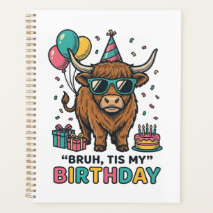 Funny Birthday Highland Cow Party Design_1 Planner