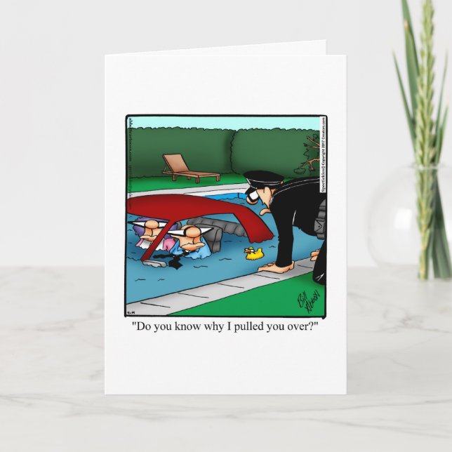 Funny Birthday Humour Greeting Card (Front)