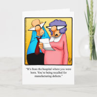 Funny Birthday Humour Greeting Card