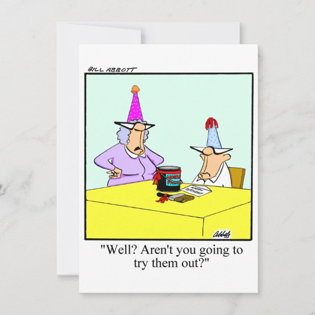 Funny Birthday Humour Party Invitations For Him (Front)