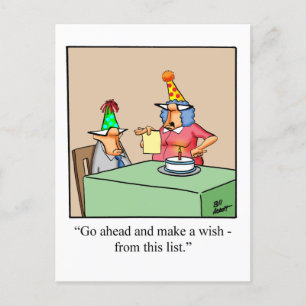 Funny Birthday Humour Postcard For Him