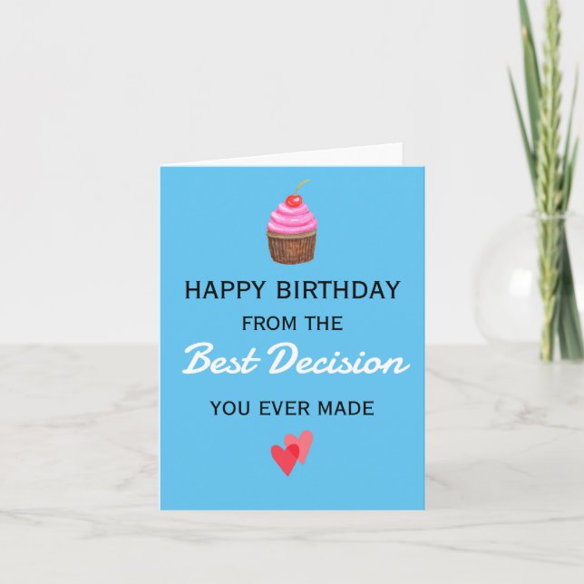 Funny Birthday Husband Boyfriend Girlfriend Wife Card (Front)