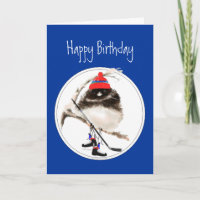 Funny Birthday Ice Hockey Winter Sport Bird