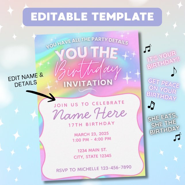 Funny Birthday Invitation | You the Birthday (Creator Uploaded)