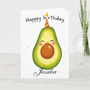Funny Birthday Let's Get Smashed Avocado  Card