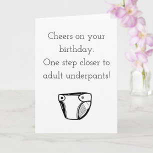 funny birthday old adult underpants humour card