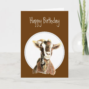 Funny Birthday, Over the Hill, Old Goat Humor Card