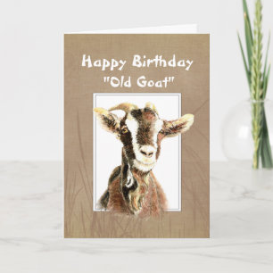 Funny Birthday Over the Hill Old Goat Humour Card